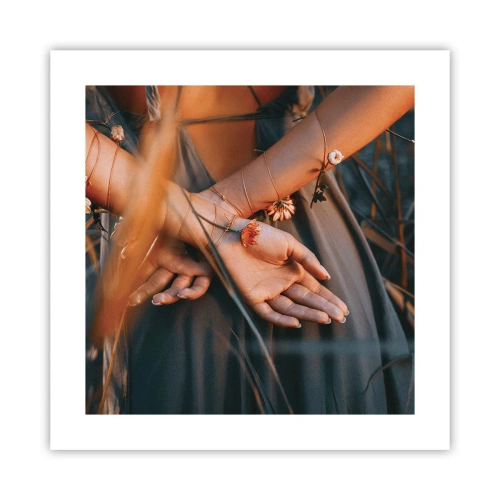 Plakat - Związana z naturą - 40x40 cm