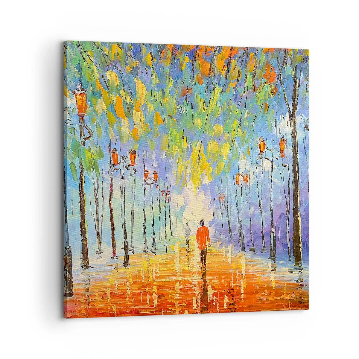 Obraz na płótnie - Nocna piosenka deszczu - 60x60 cm