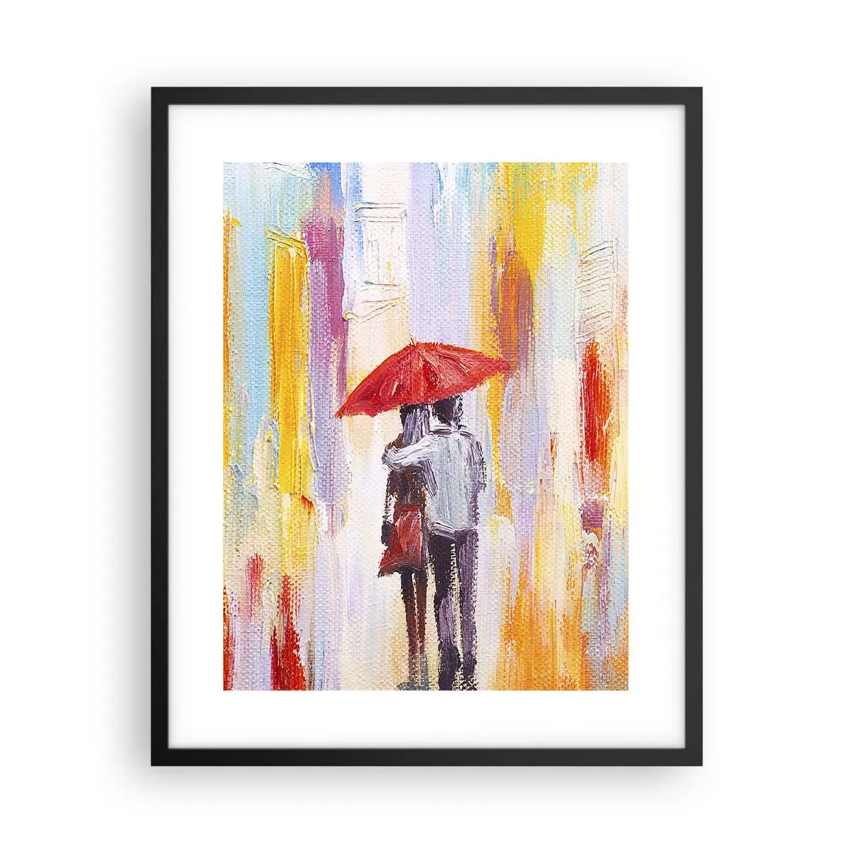 Plakat w czarnej ramie - Niech pada dalej - 40x50 cm