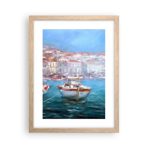 Plakat w ramie jasny dąb - Włoska zatoka - 30x40 cm