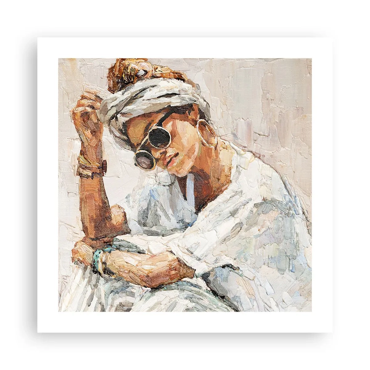 Plakat - Portret w pełnym słońcu - 50x50 cm