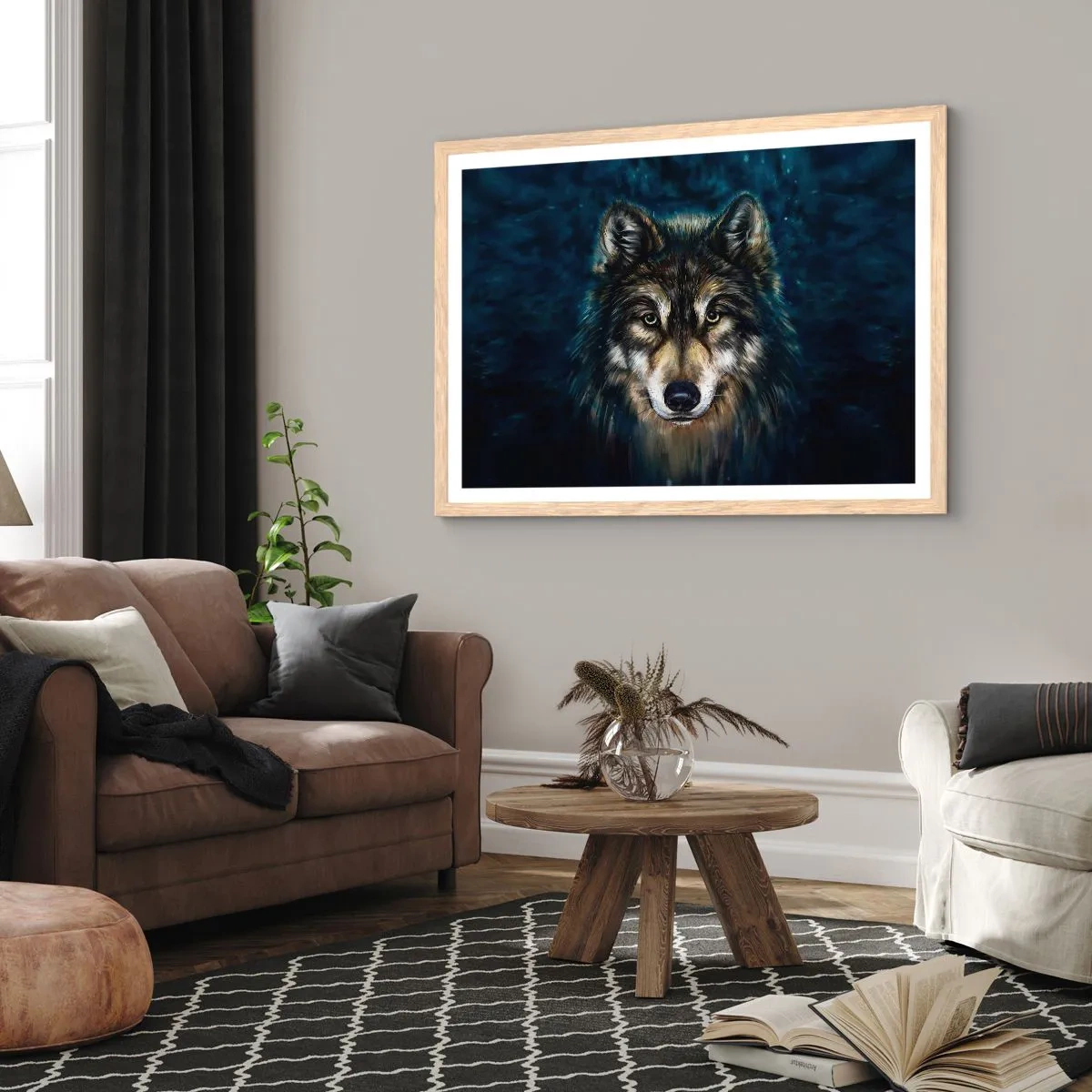 Plakat w ramie jasny dąb - Alfa? I omega - 40x30 cm