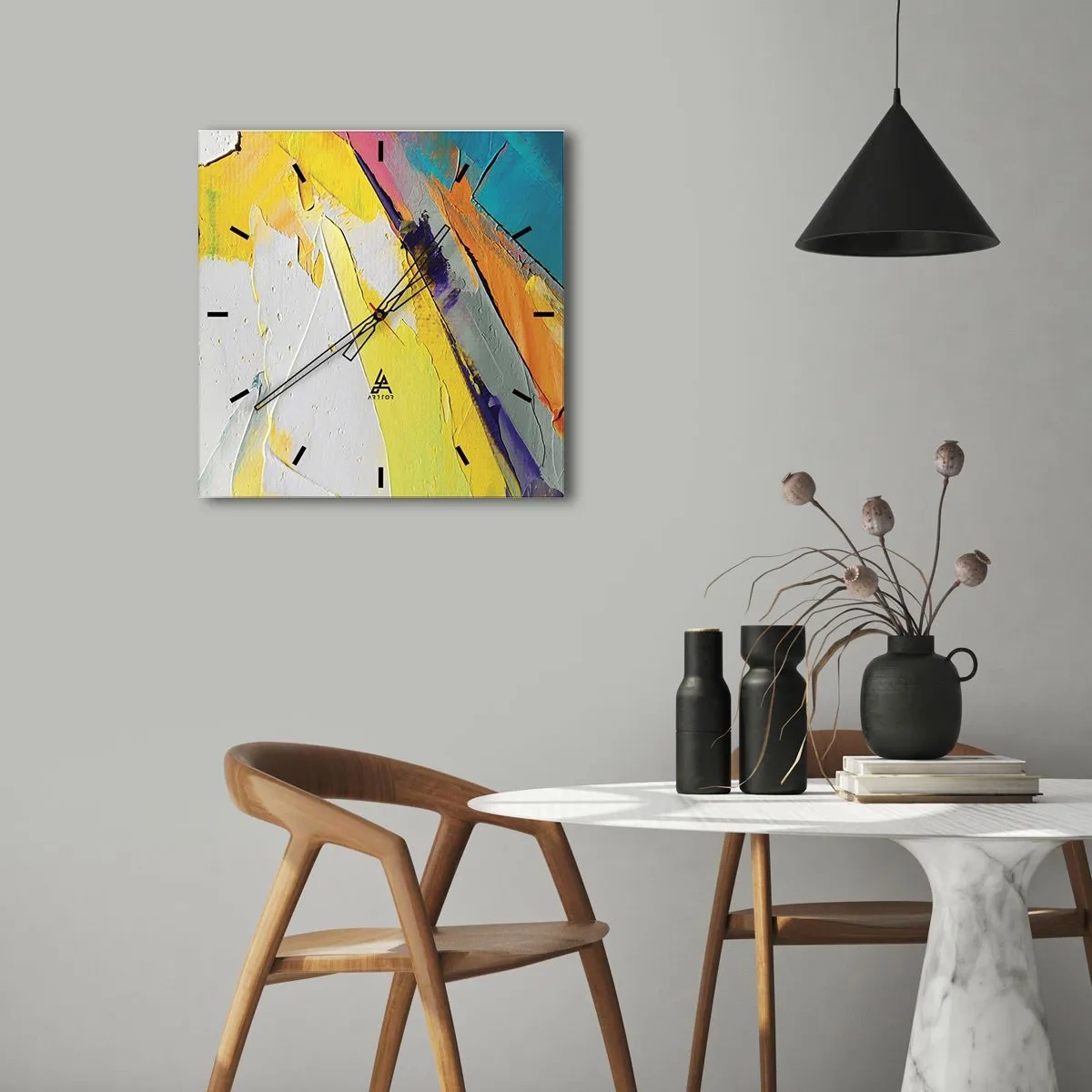 Zegar ścienny - Anatomia światła - 30x30 cm