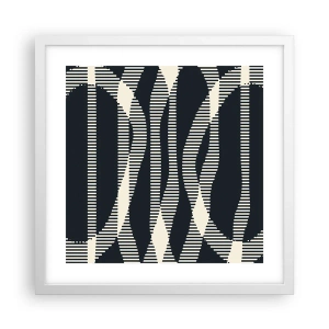 Plakat w białej ramie - Próba przełamania ciemności - 40x40 cm