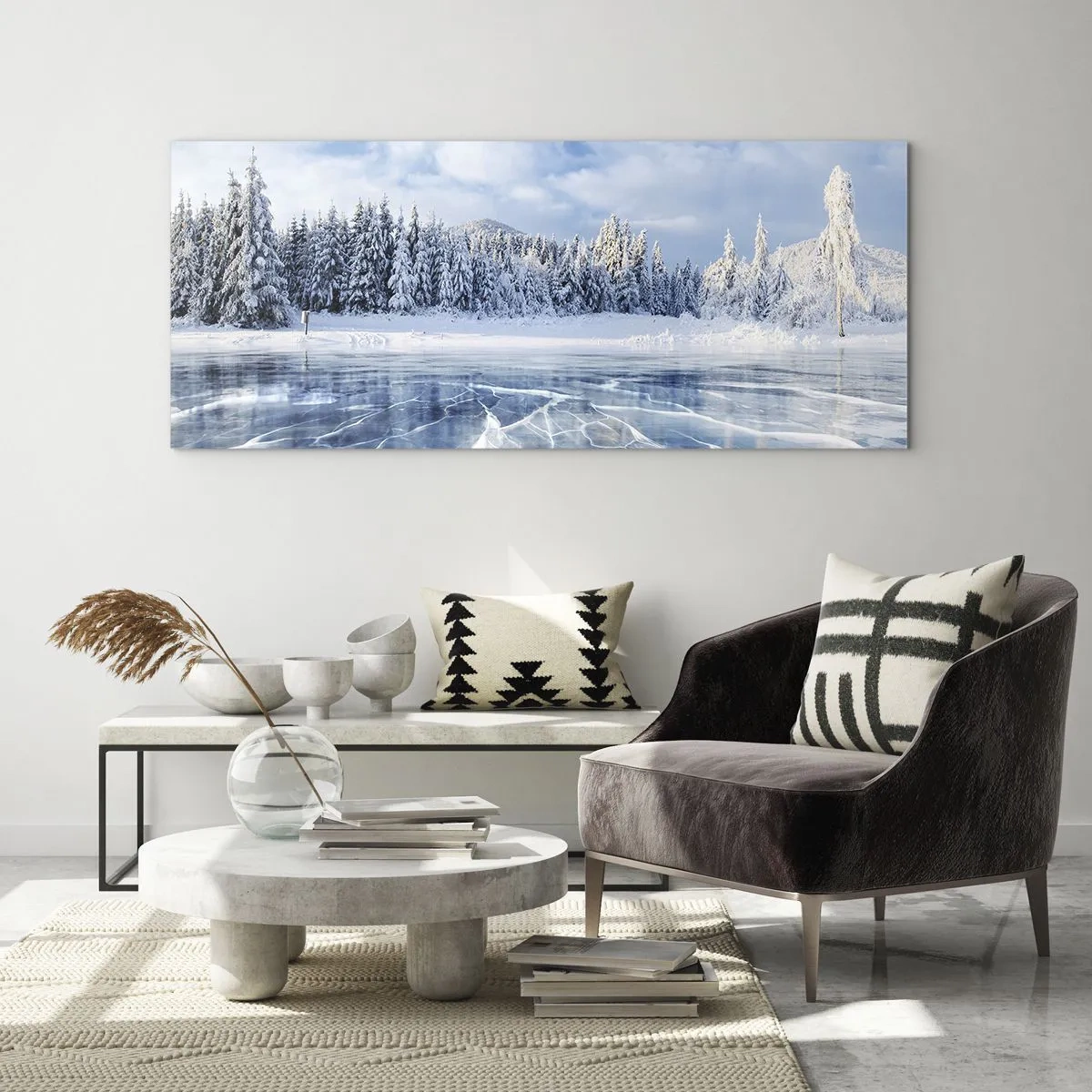 Obraz na szkle - Olśniewający i krystaliczny widok - 100x40 cm