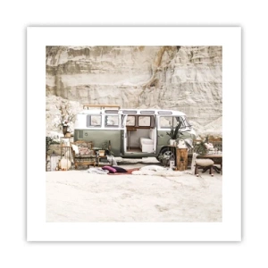 Plakat - Podróż czas zacząć - 40x40 cm