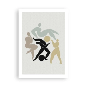 Plakat - Abstrakcyjne sylwetki postaci w dynamicznym ruchu - 50x70cm - Ruch dla zdrowia i dla urody - Nowoczesna dekoracja ścienna do salonu, kuchni i sypialni ARTTOR