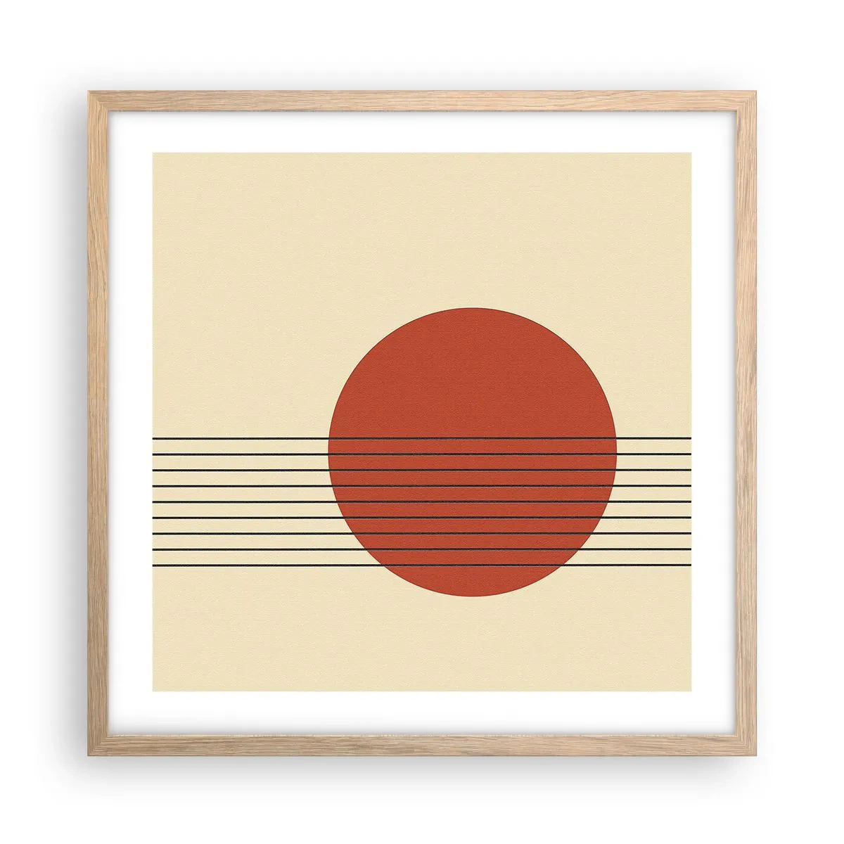 Plakat w ramie jasny dąb - W koło i dalej - 50x50 cm