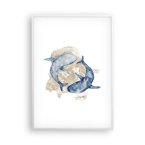 Plakat w białej ramie - Przyjaźń czy kochanie? - 70x100 cm