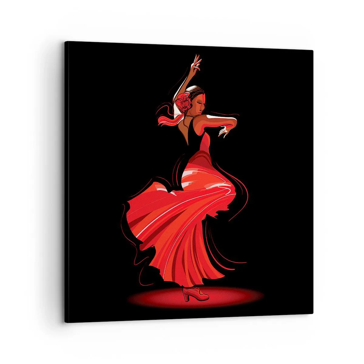 Obraz na płótnie - Ognisty duch flamenco - 60x60 cm
