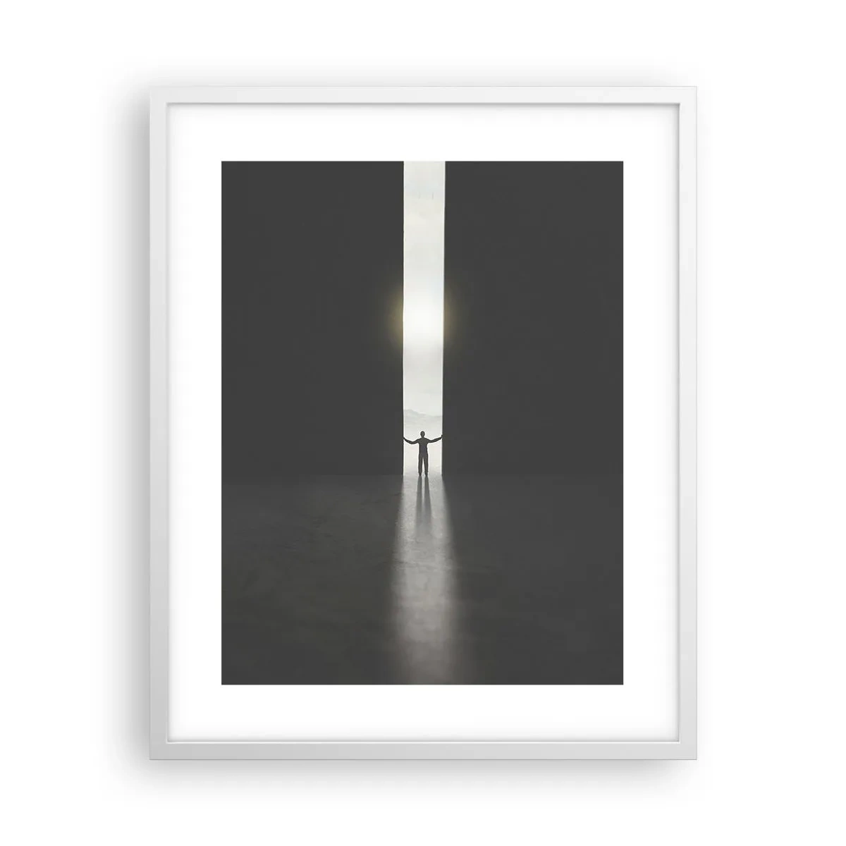 Plakat w białej ramie - Krok do jasnej przyszłości - 40x50 cm
