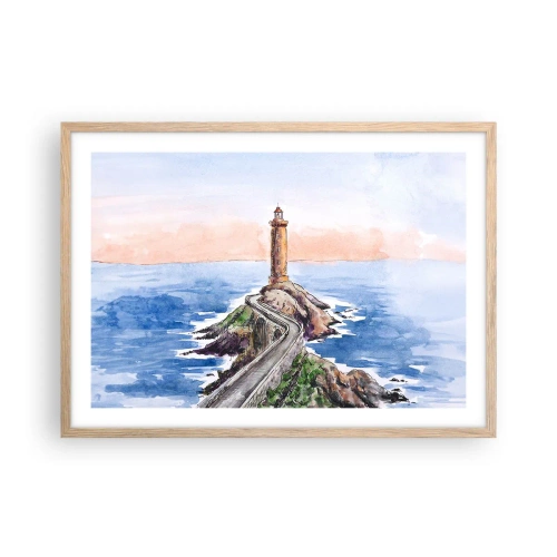 Plakat w ramie jasny dąb - Zwrócona ku morzu - 70x50 cm