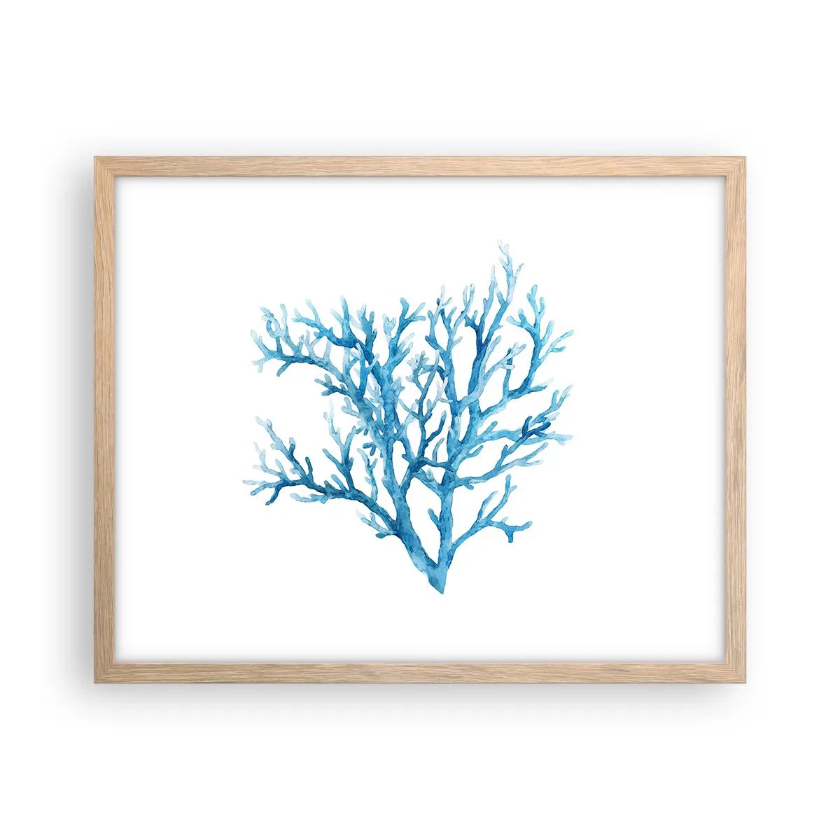 Plakat w ramie jasny dąb - Morski filigran - 50x40 cm