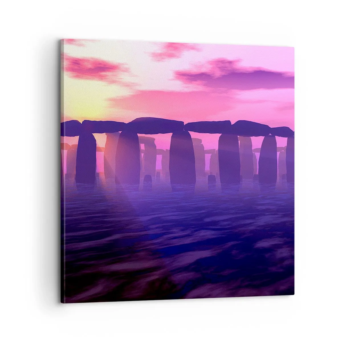 Obraz na płótnie - Tajemnica o świcie we mgle - 60x60 cm