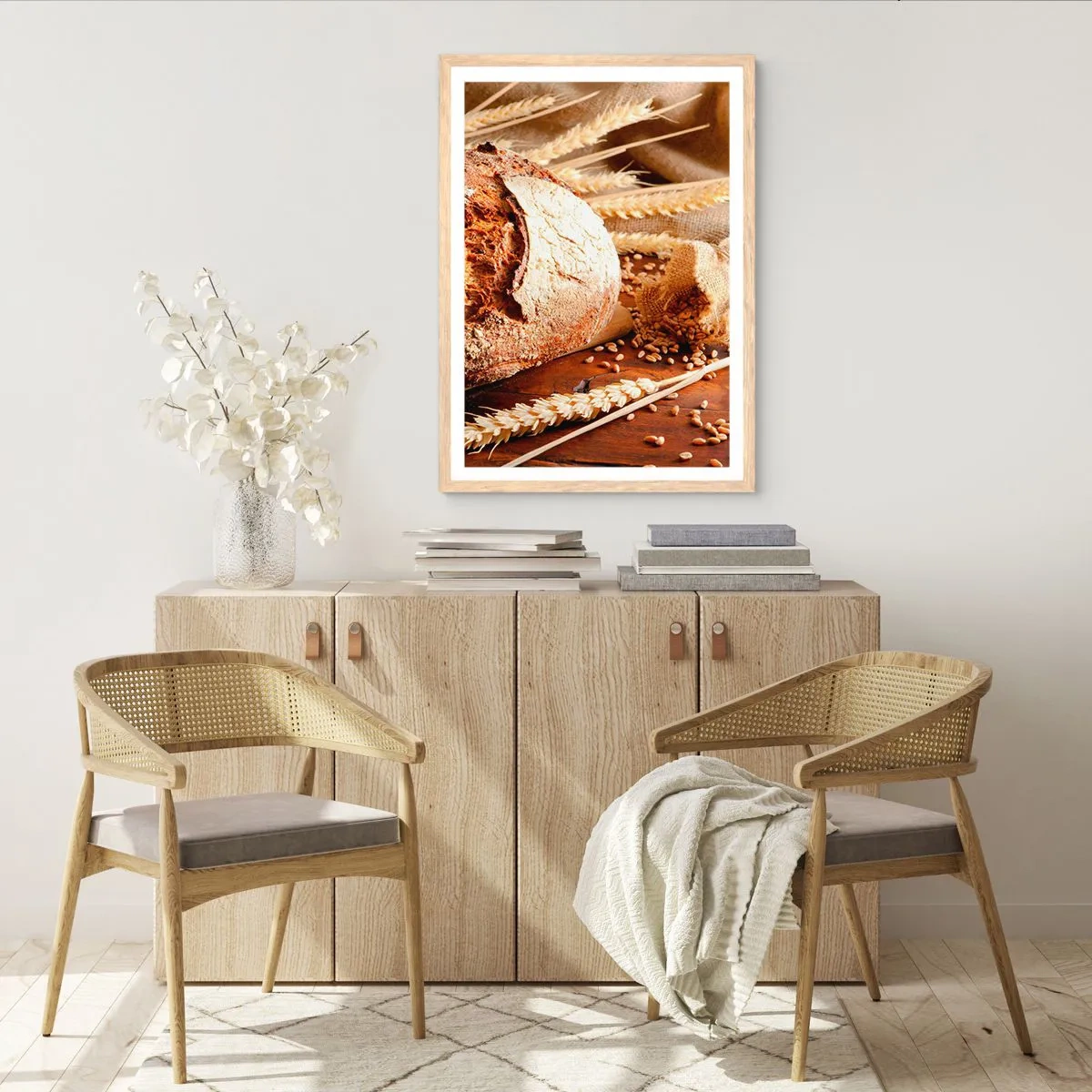 Plakat w ramie jasny dąb - Apetyczny, wonny, chrupiący - 50x70 cm
