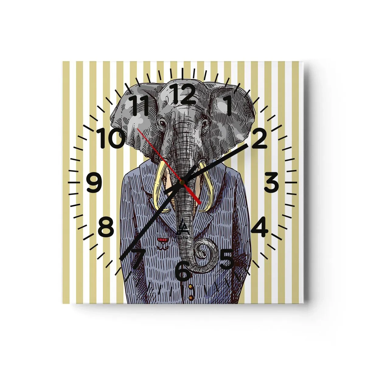 Zegar ścienny - Elegancki z natury - 30x30 cm