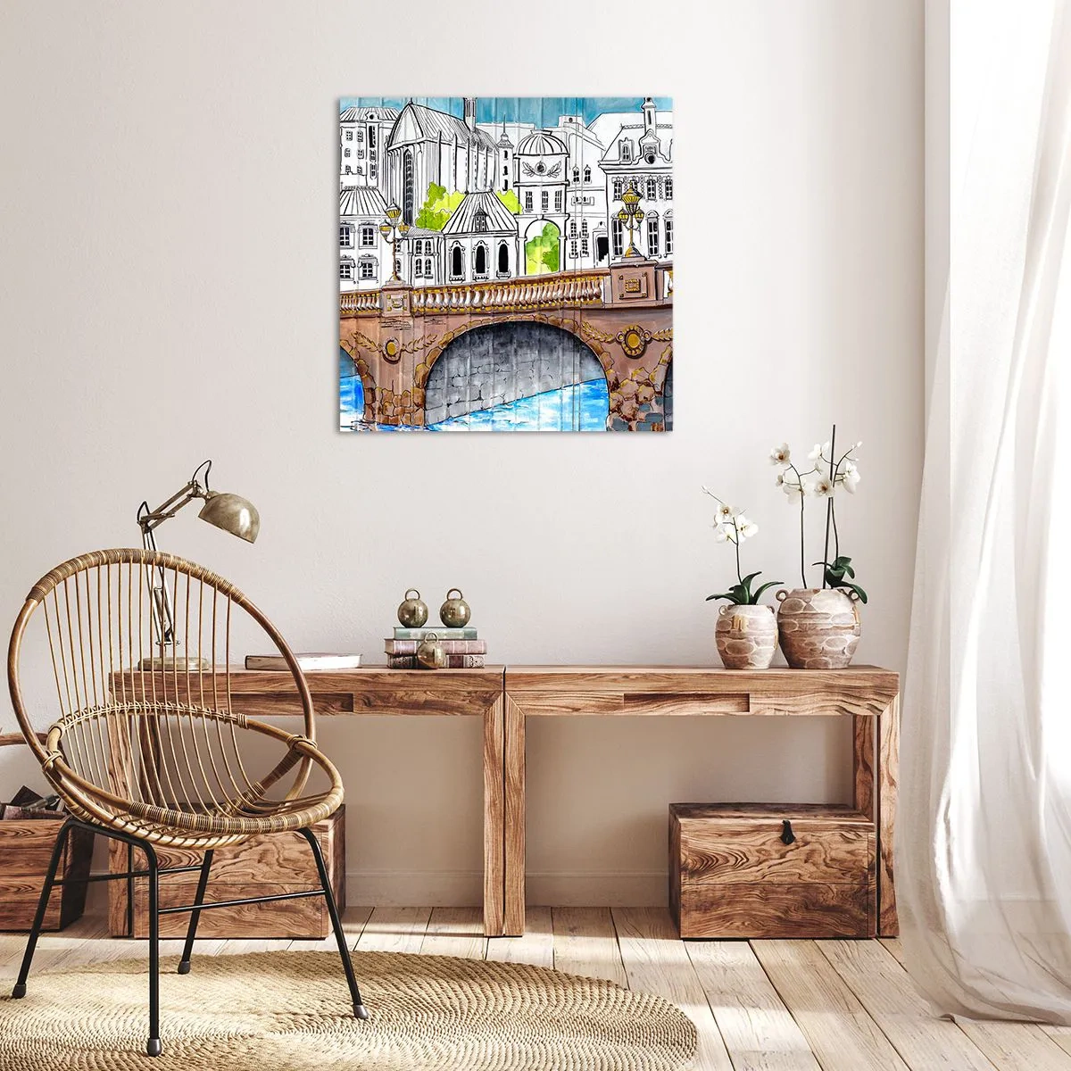 Obraz na płótnie - Miasto jak malowane - 40x40 cm