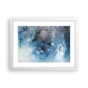 Plakat w białej ramie - Błękitna rapsodia - 40x30 cm