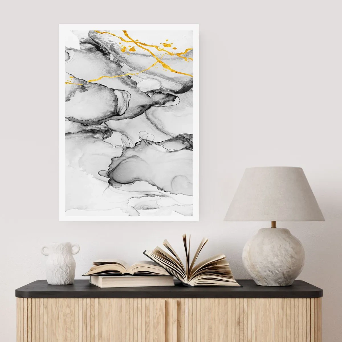 Plakat - Kompozycja z motywem złota - 70x100 cm