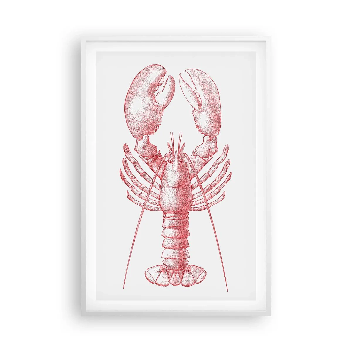 Plakat w białej ramie - Homar godny Homera - 61x91 cm