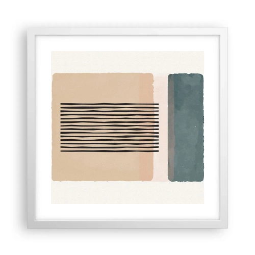Plakat w białej ramie - Wszystko w porządku - 40x40 cm