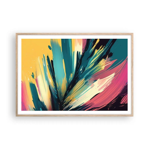 Plakat w ramie jasny dąb - Kompozycja – eksplozja radości - 100x70 cm