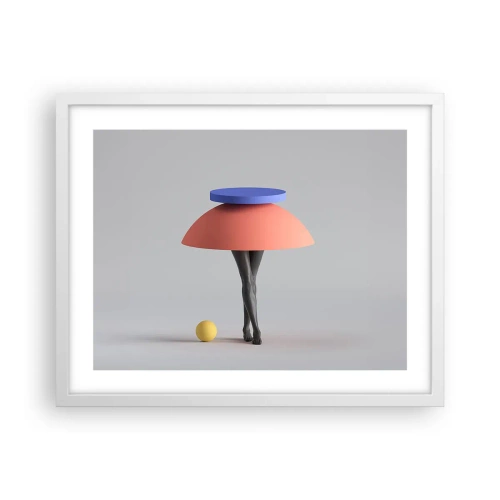 Plakat w białej ramie - Kompozycja surrealistyczna - 50x40 cm