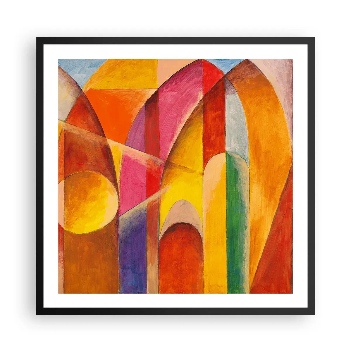 Plakat w czarnej ramie - Katedra słońca - 60x60 cm