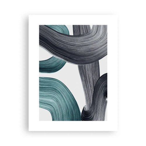 Plakat - Szmaragdowe i czarne szlaki - 30x40 cm