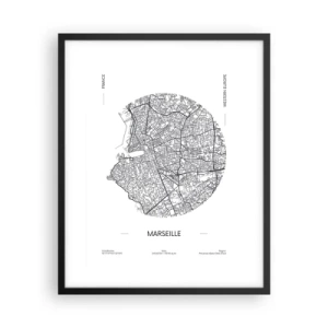 Plakat w czarnej ramie - Anatomia Marsylii - 40x50 cm