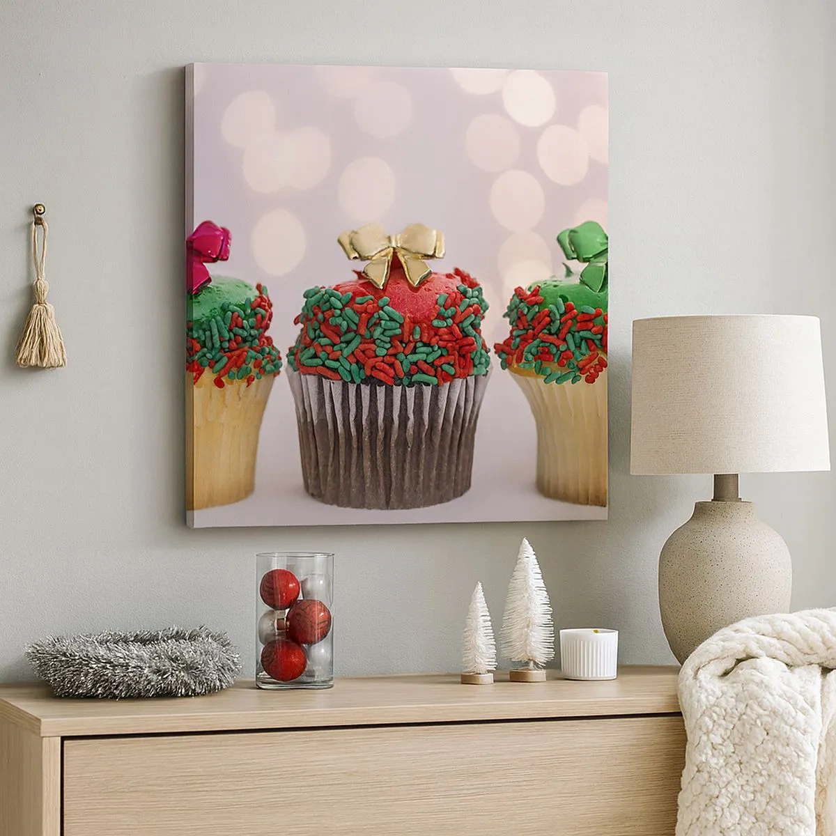 Obraz na płótnie - Słodyczy po kokardę - 30x30 cm