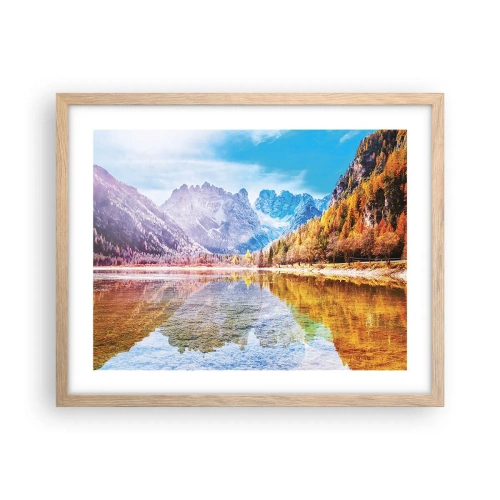 Plakat w ramie jasny dąb - A w górach już jesień - 50x40 cm
