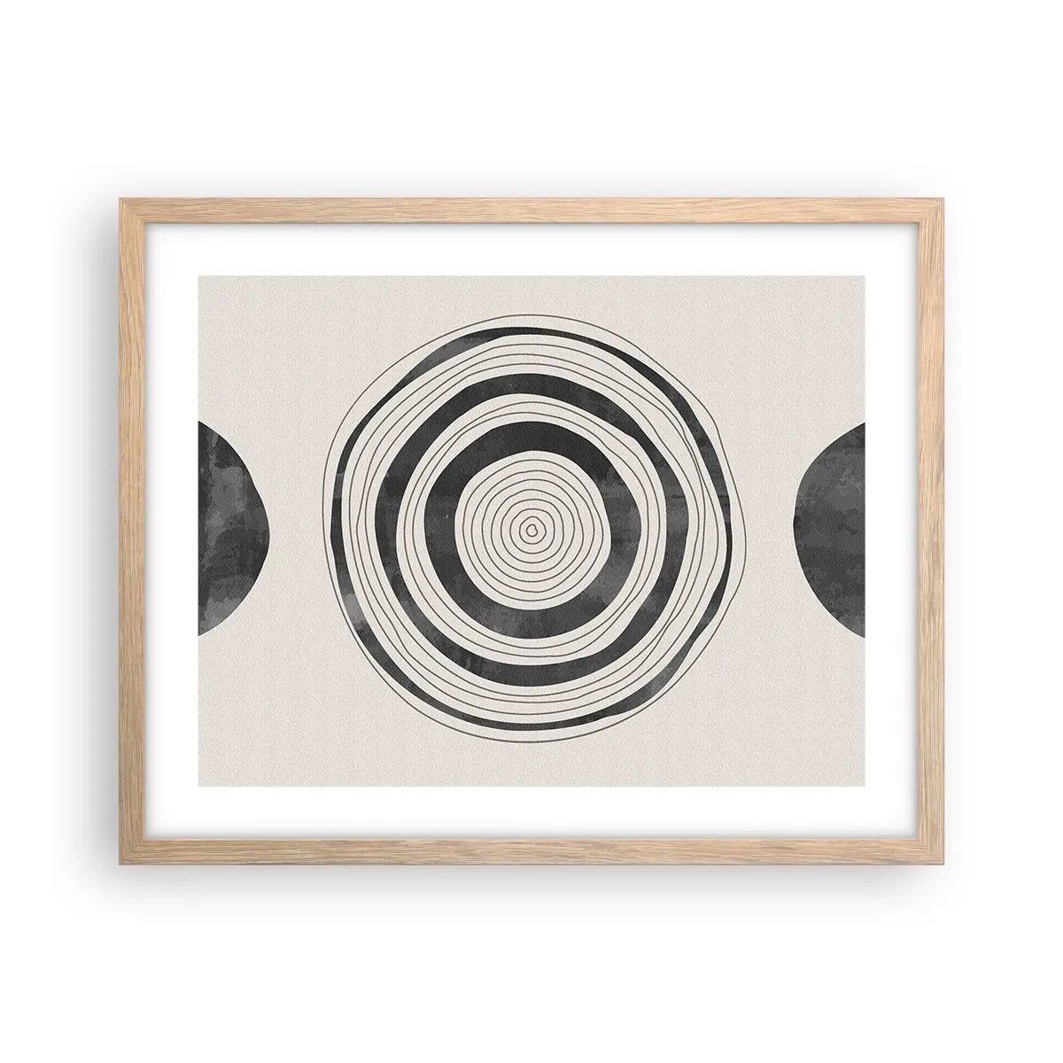 Plakat w ramie jasny dąb - Ważne to co pomiędzy - 50x40 cm