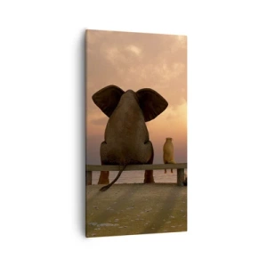 Obraz na płótnie - Dobrze jest razem pomilczeć - 55x100 cm