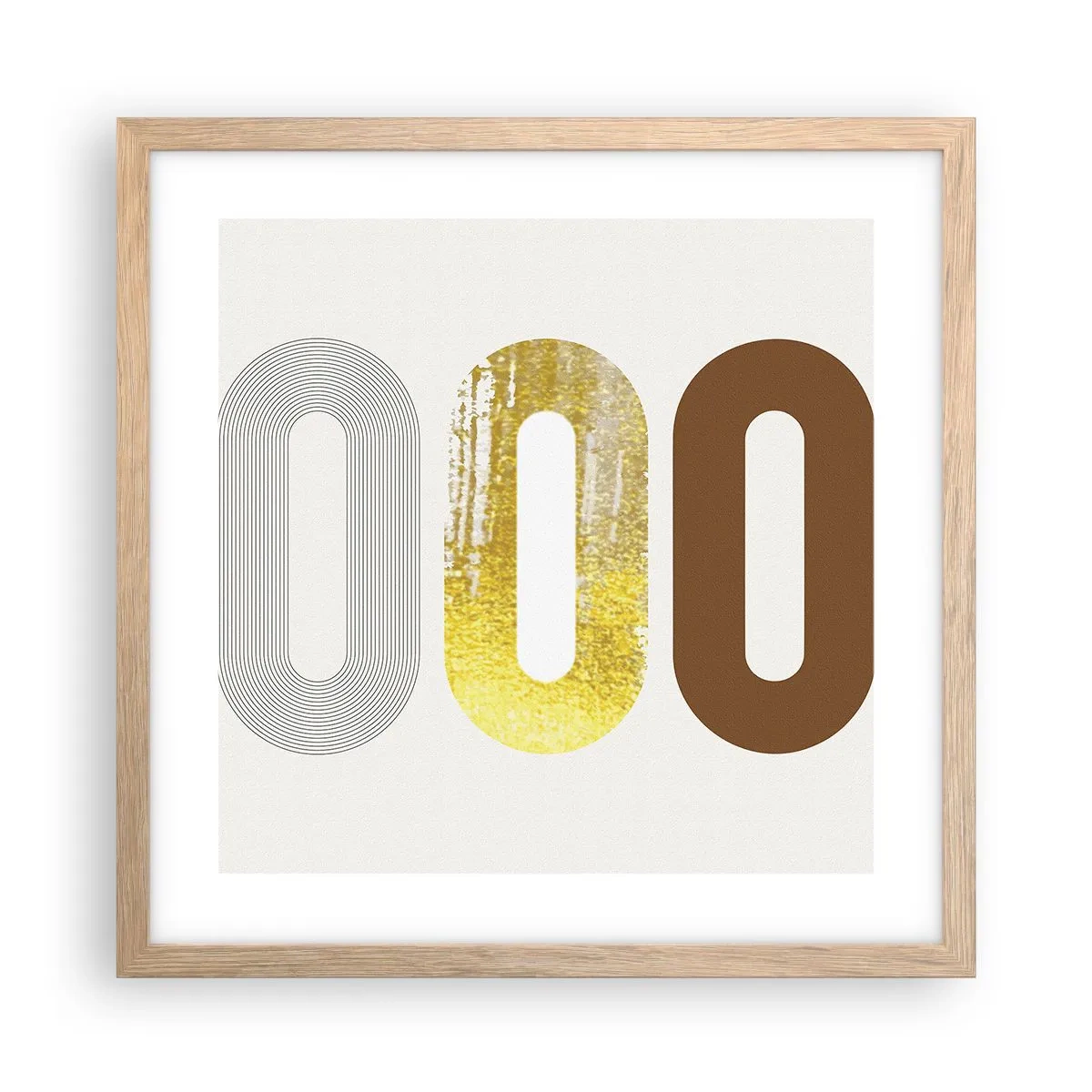 Plakat w ramie jasny dąb - Ooo! - 40x40 cm