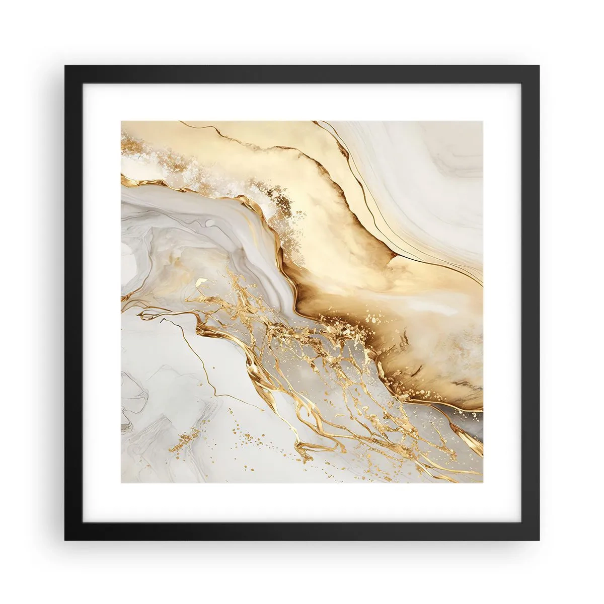 Plakat w czarnej ramie - Abstrakcja: piękno i dobro - 40x40 cm