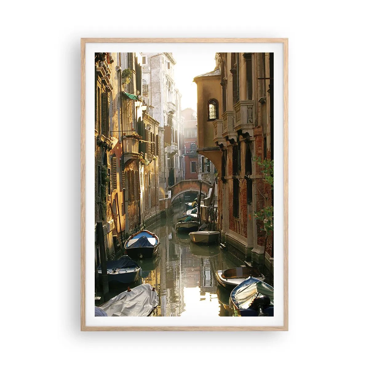 Plakat w ramie jasny dąb - W weneckim zaułku - 70x100 cm