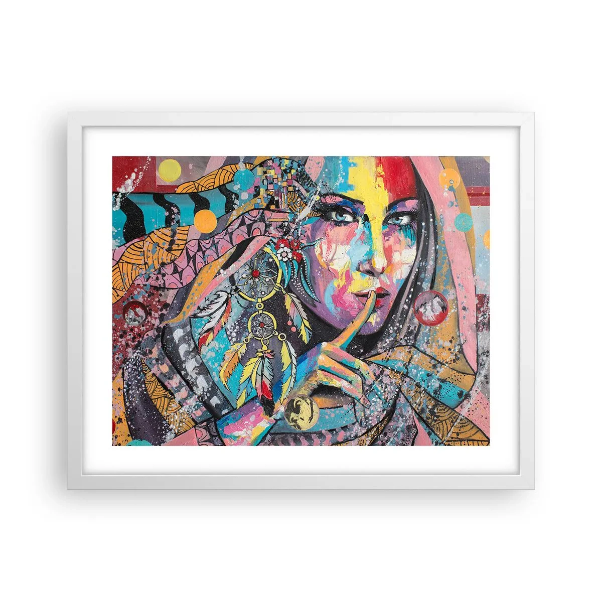 Plakat w białej ramie - Milcz, aż zrozumiesz - 50x40 cm