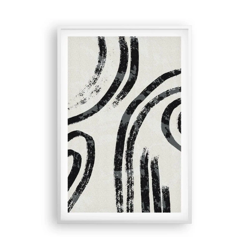 Plakat w białej ramie - W pół zatrzymany - 61x91 cm