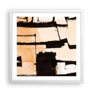 Plakat w białej ramie - Jednak porządek - 50x50 cm