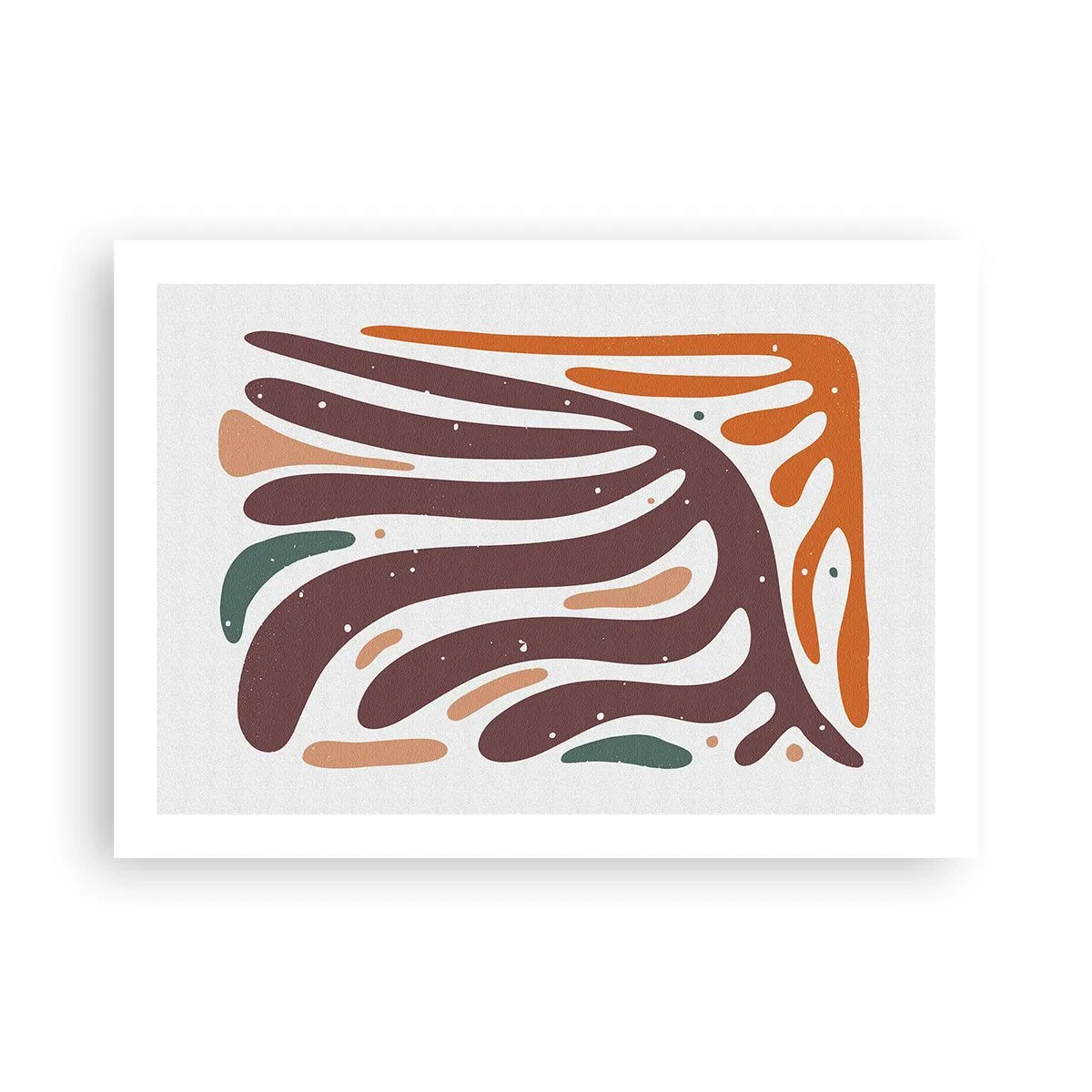 Plakat - Kompozycja organiczna promienista - 70x50 cm