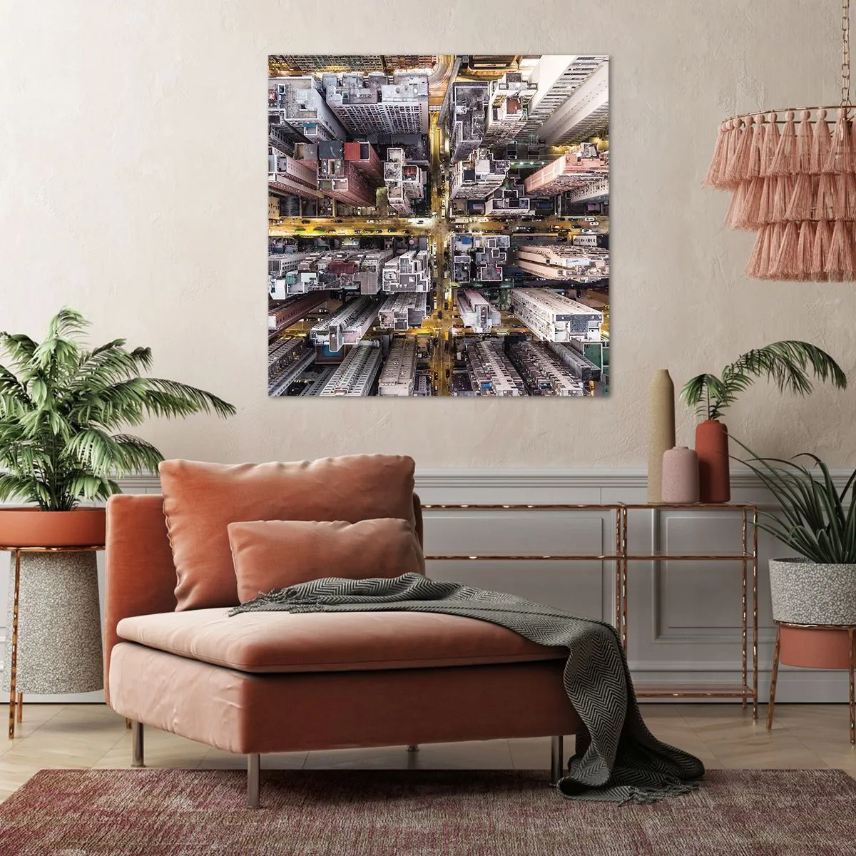 Obraz na płótnie - Pozdrowienia z Hongkongu - 30x30 cm