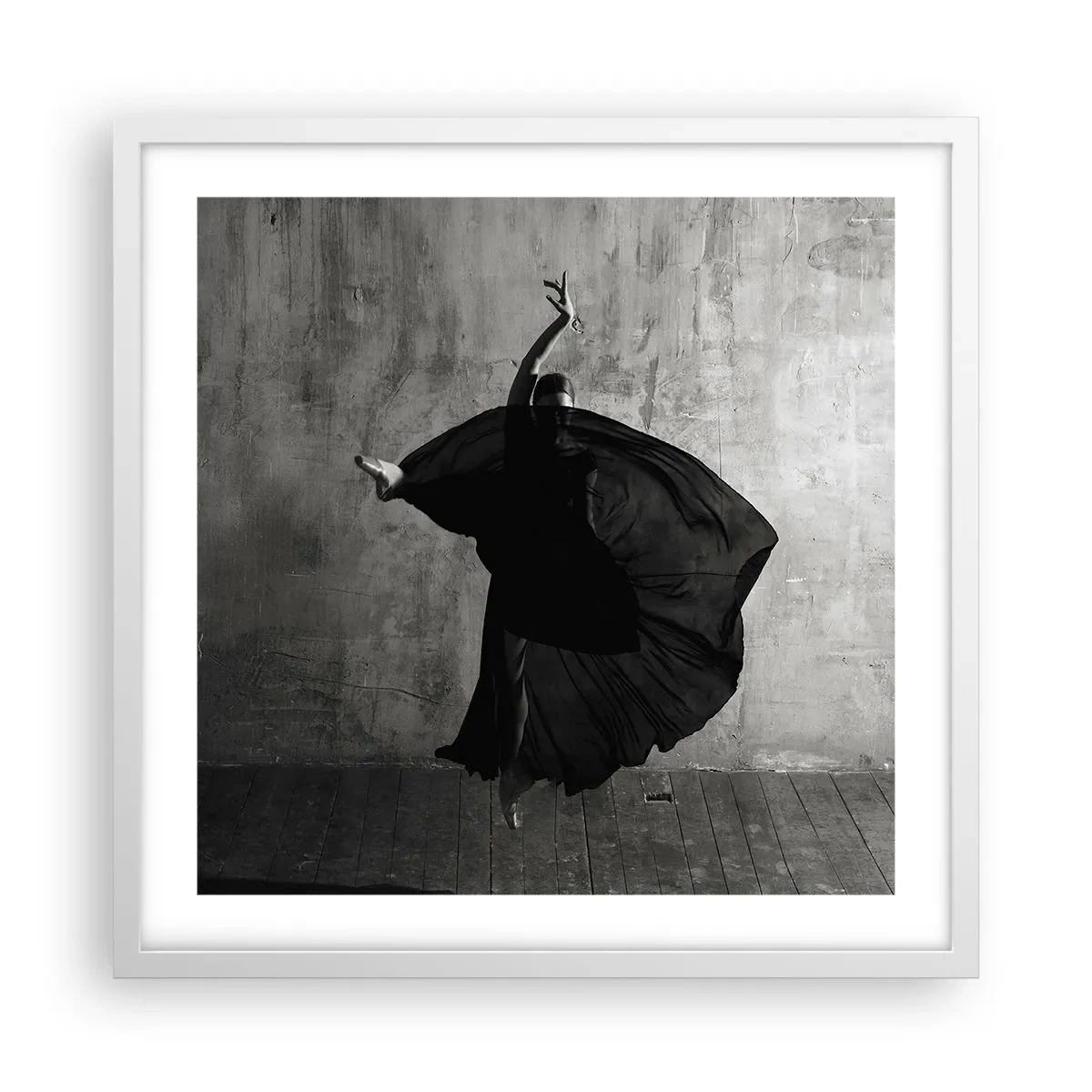 Plakat w białej ramie - Pełne pasji pas - 50x50 cm