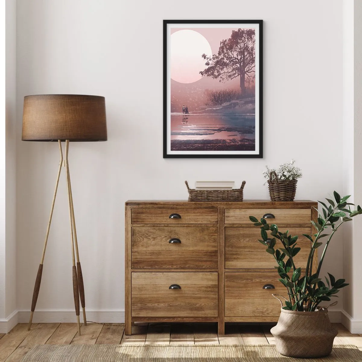 Plakat w czarnej ramie - Nocne dziwy - 70x100 cm