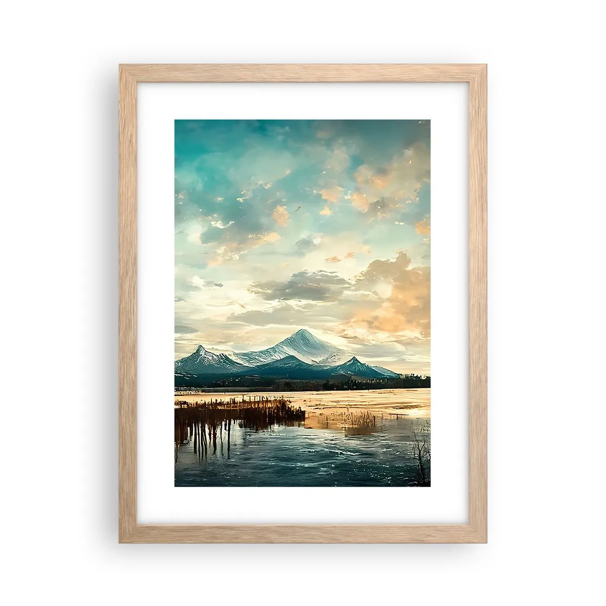 Plakat w ramie jasny dąb - Pod opieką nieba - 30x40 cm