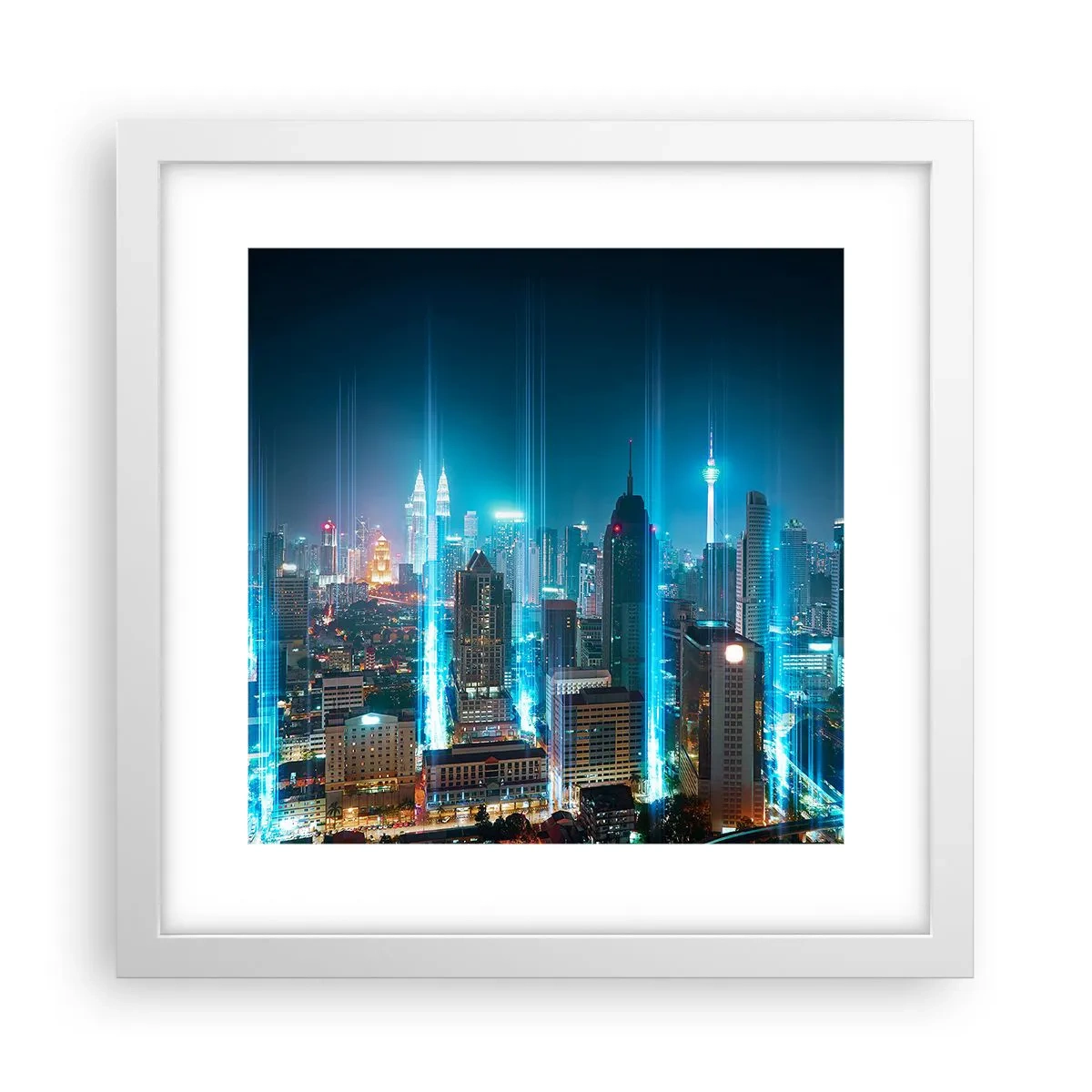 Plakat w białej ramie - Po berlińsku do nieba - 30x30 cm