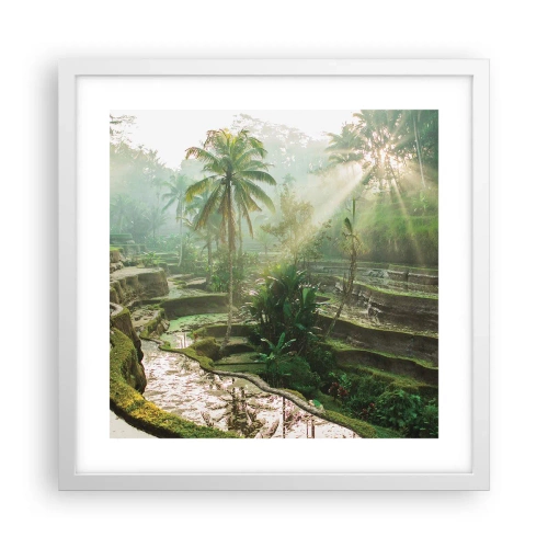 Plakat w białej ramie - Dorastać w słońcu - 40x40 cm