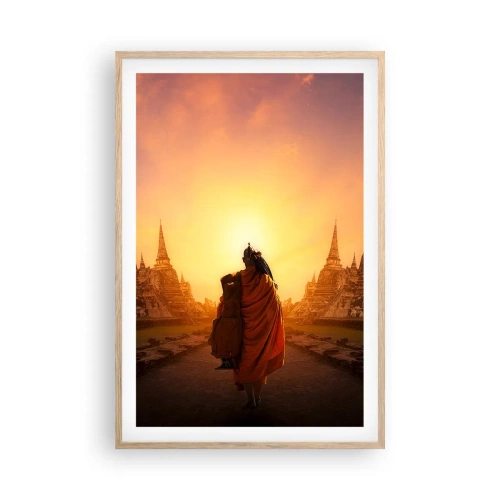Plakat w ramie jasny dąb - W spokoju przez wieczność - 61x91 cm
