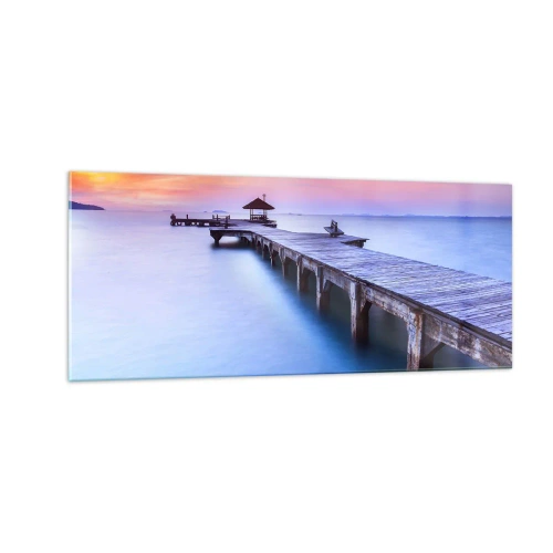 Obraz na szkle - Morze spokoju aż po horyzont - 100x40 cm