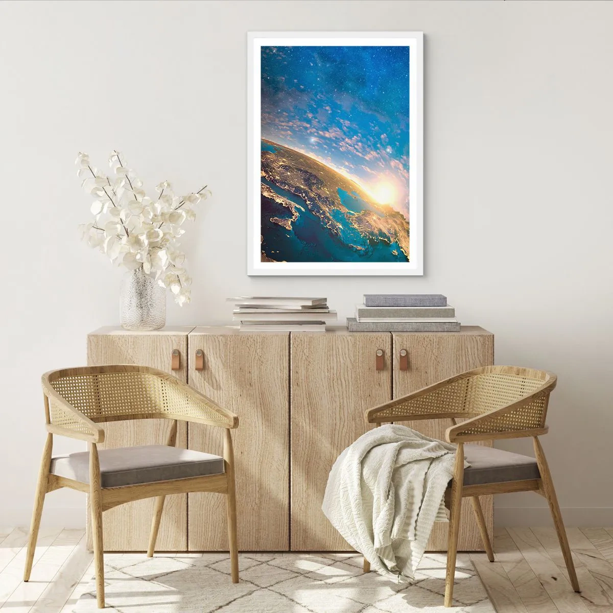 Plakat w białej ramie - Spójrzmy na siebie z dystansu - 40x50 cm